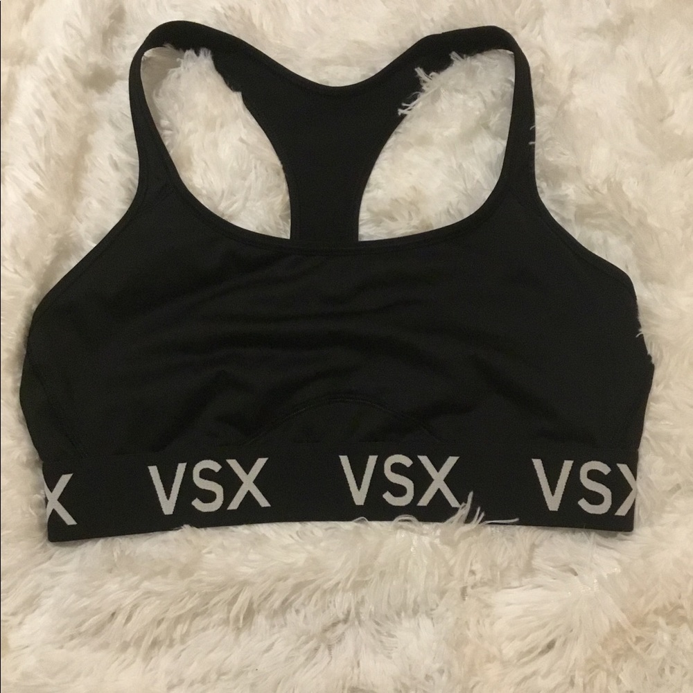 Victoria’s Secret Black Racerback VSX Sports Bra Size Large